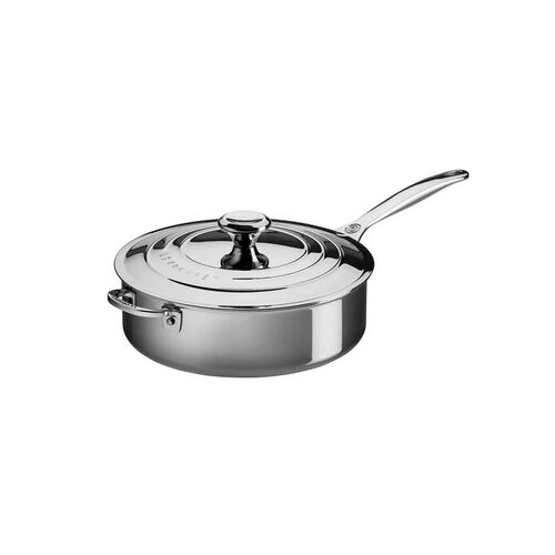 Le Creuset Signature Stainless Steel Saut&eacute; Pan with Lid and Helper Handle